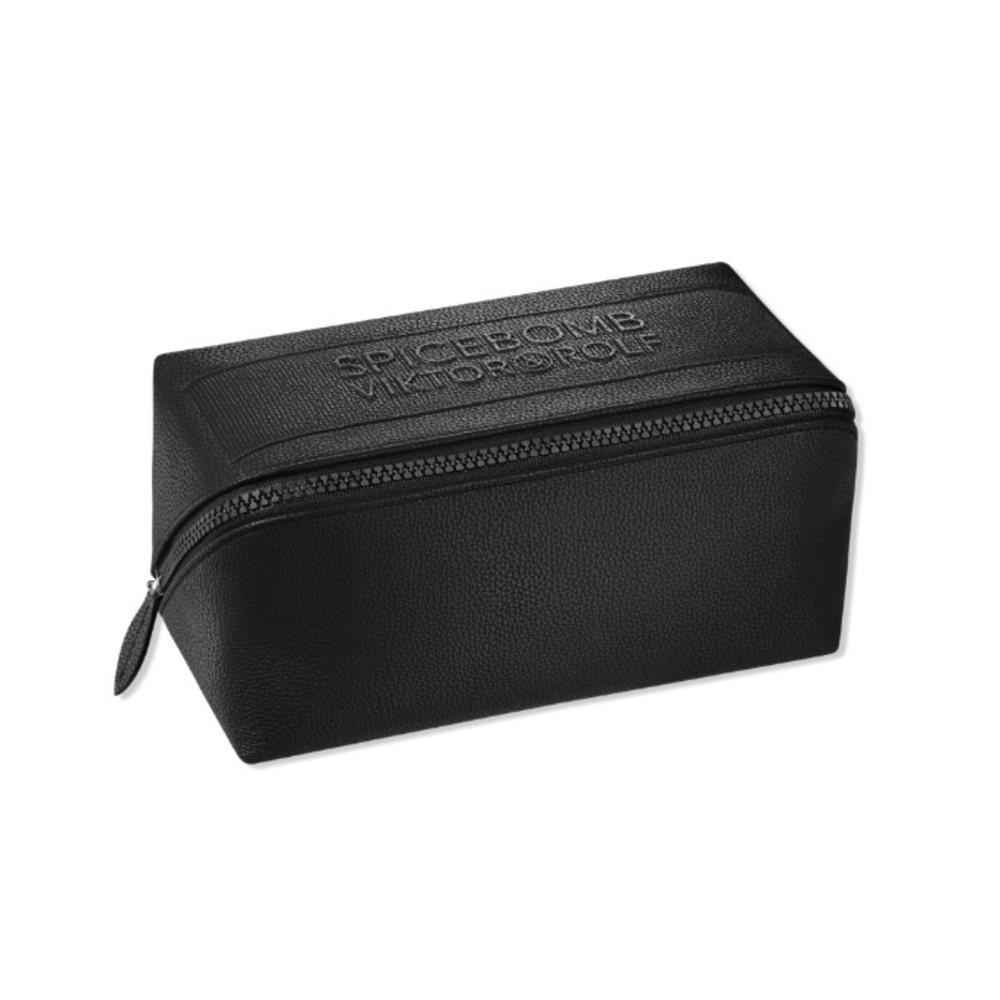 NEW Viktor & Rolf Spicebomb Black Zippered Travel Toiletry Bag Dopp Kit